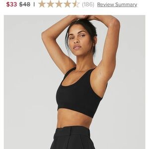 Alo Yoga Seamless Chosen Black Sports Bra